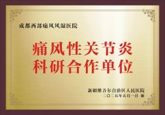 痛风共研：新疆维吾尔自治区人民医院与成都西部痛风风